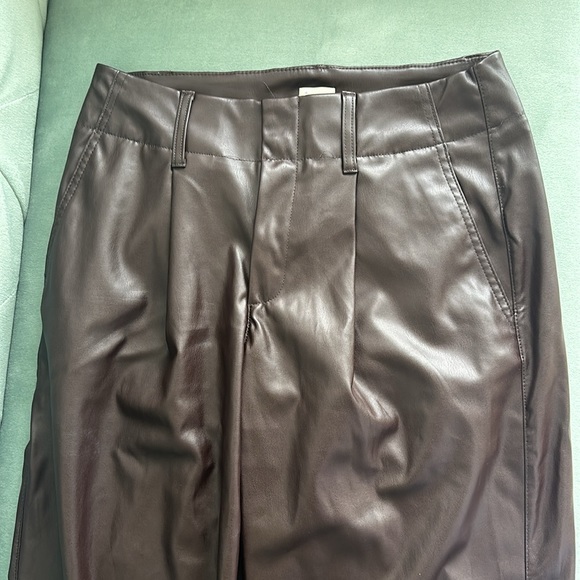 Target A New Day Brown Leather Pants Size 6 - Picture 2 of 5